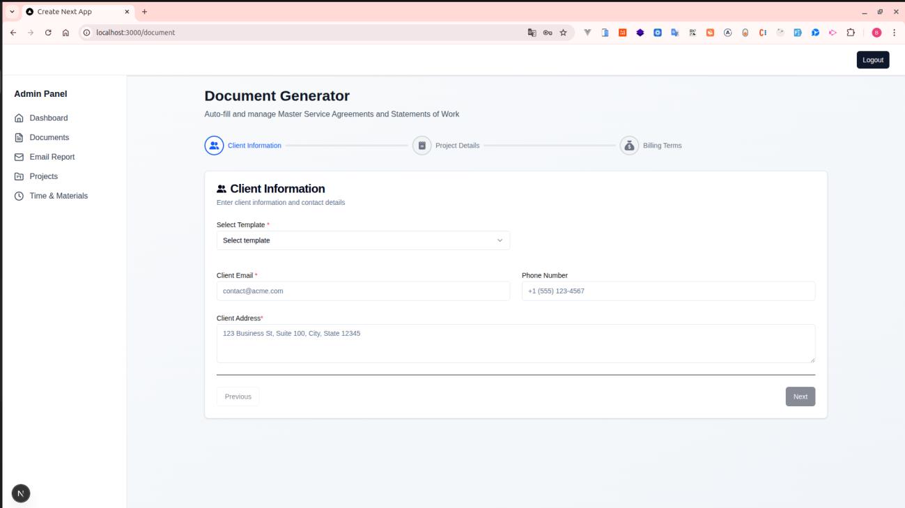 AppWizard Screenshot 3
